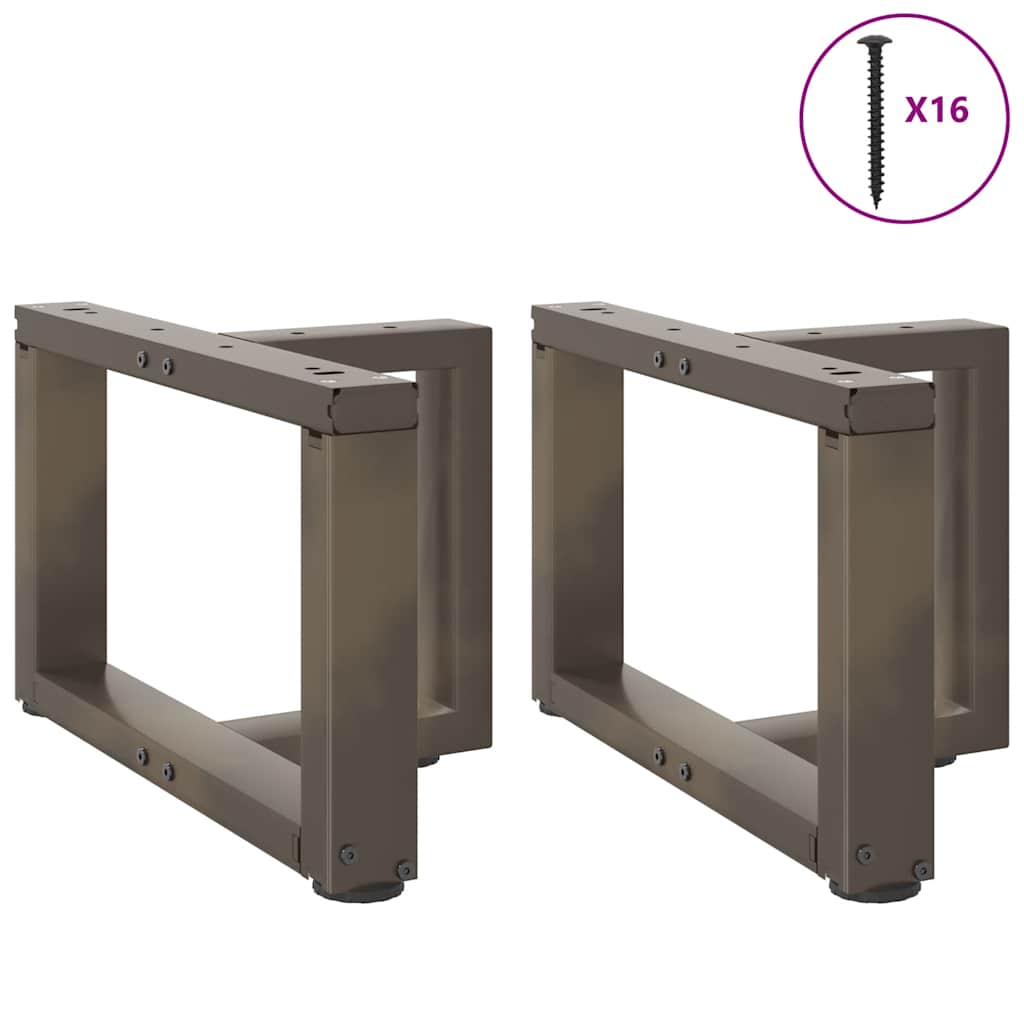 Couchtischbeine T-Form 2 Stk. Naturstahl 40x25x(30-31) cm Stahl