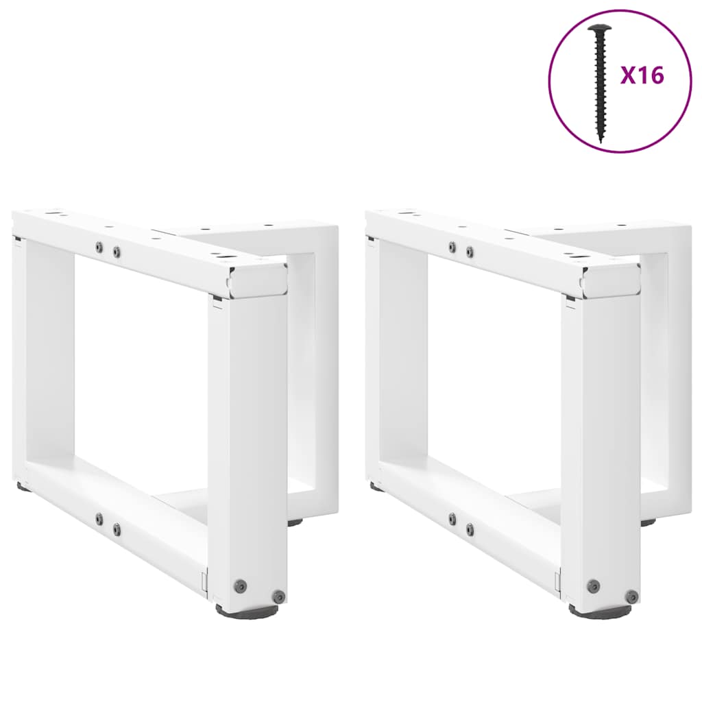Coffee table legs T-shape 2 pcs. White 50x25x(30-31) cm steel