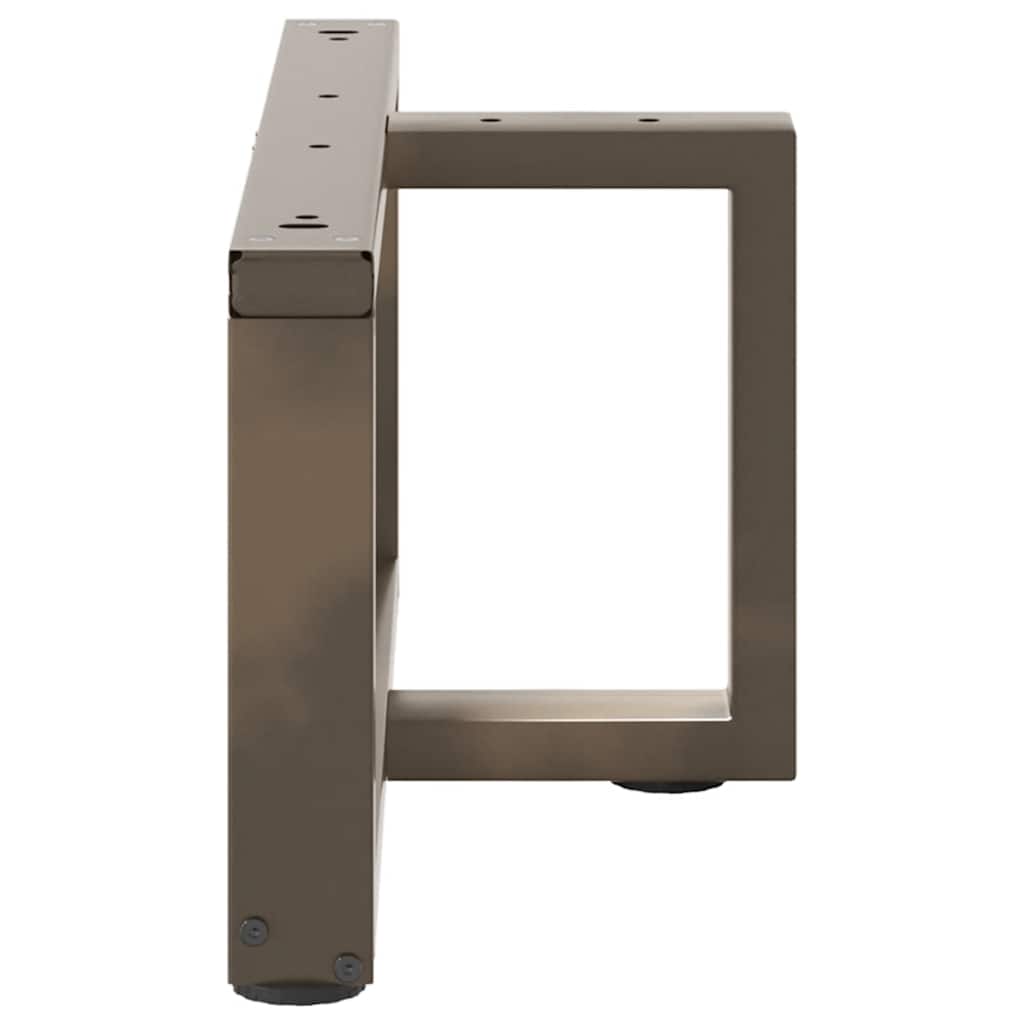 Coffee table legs T-shape 2 pcs. Natural steel 70x25x(30-31) cm steel