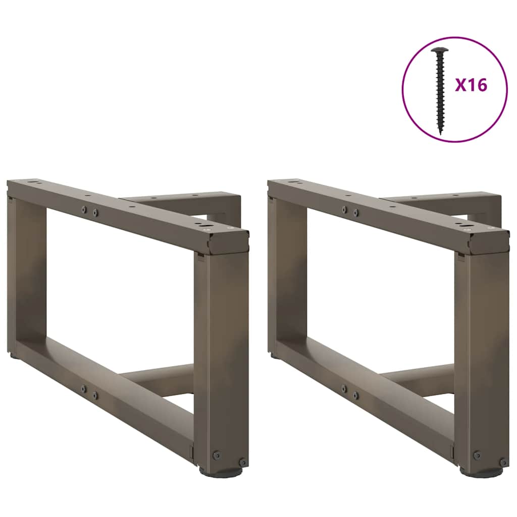 Coffee table legs T-shape 2 pcs. Natural steel 70x25x(30-31) cm steel