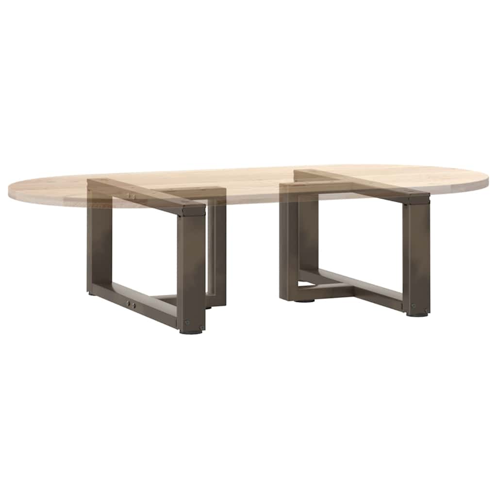 Coffee table legs T-shape 2 pcs. Natural steel 70x25x(30-31) cm steel