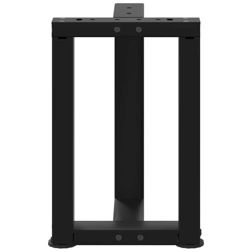 Coffee table legs T-shape 2 pcs. Black 28x25x(42-43) cm steel