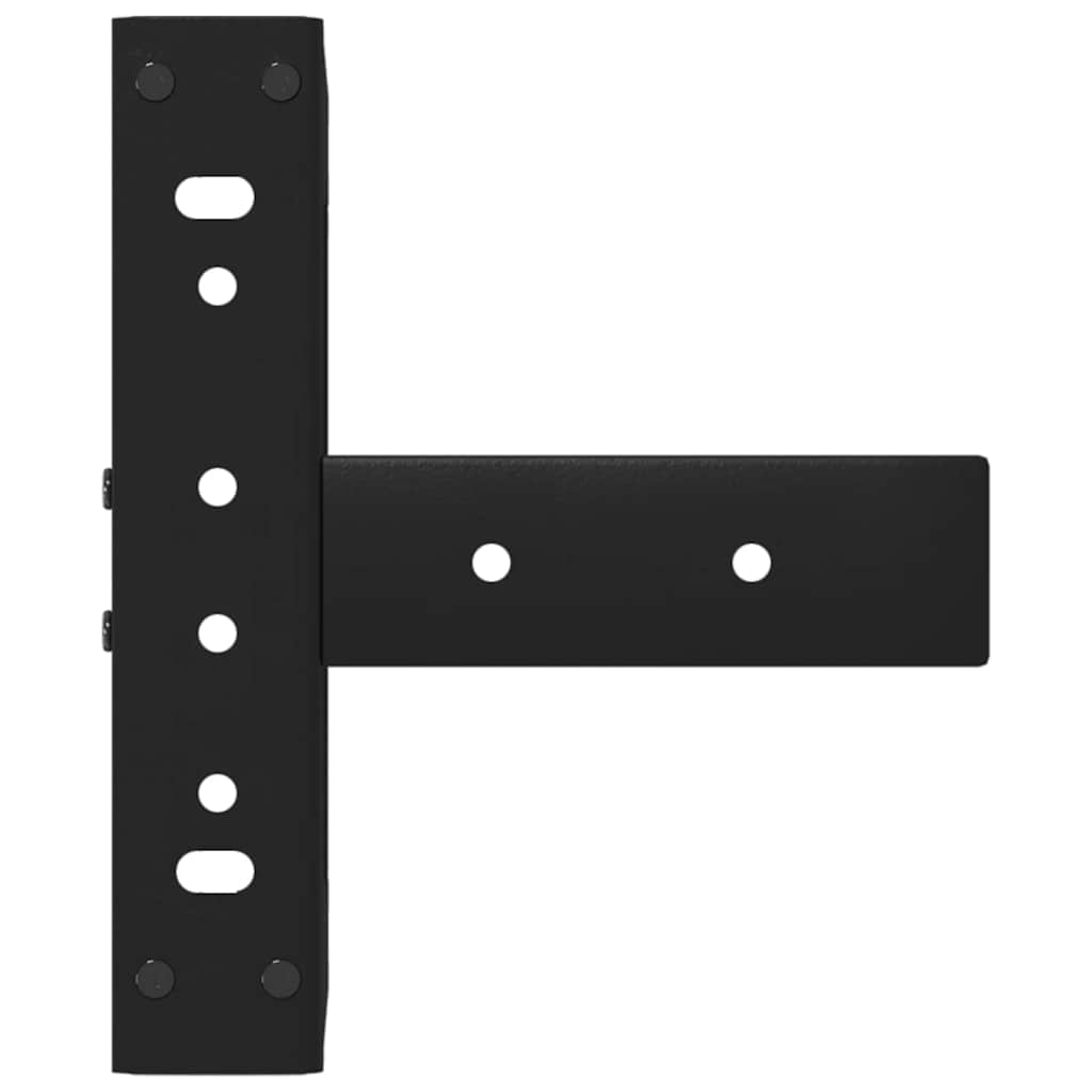 Coffee table legs T-shape 2 pcs. Black 28x25x(42-43) cm steel