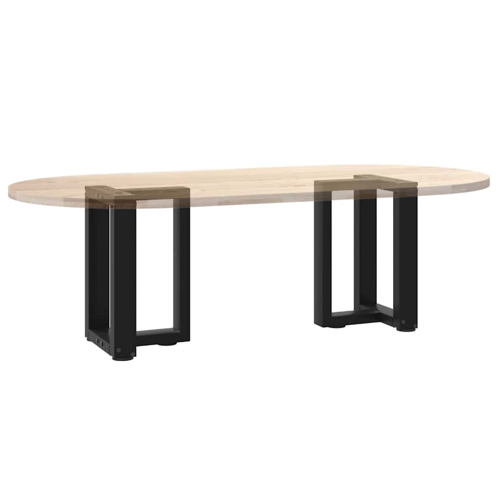 Coffee table legs T-shape 2 pcs. Black 28x25x(42-43) cm steel