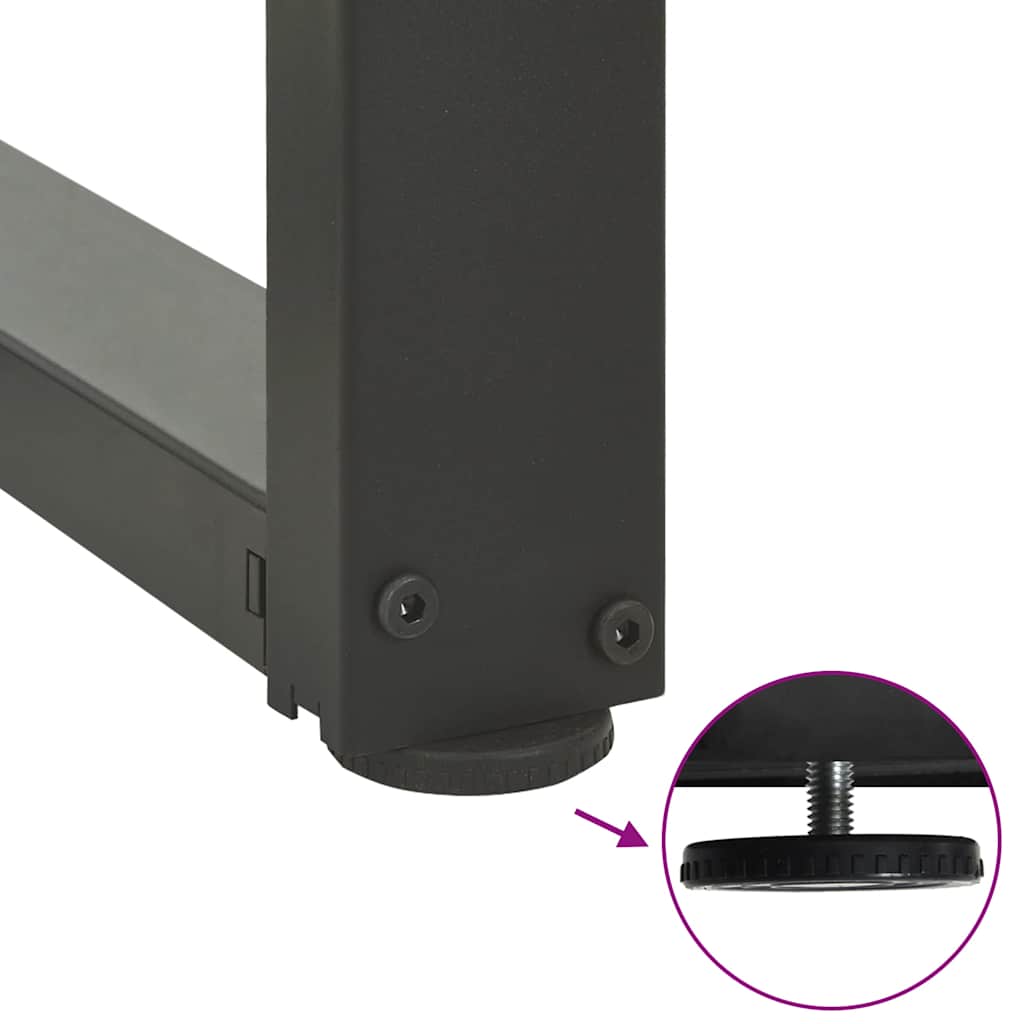Coffee table legs T-shape 2 pcs. Anthracite 60x25x(42-43) cm steel