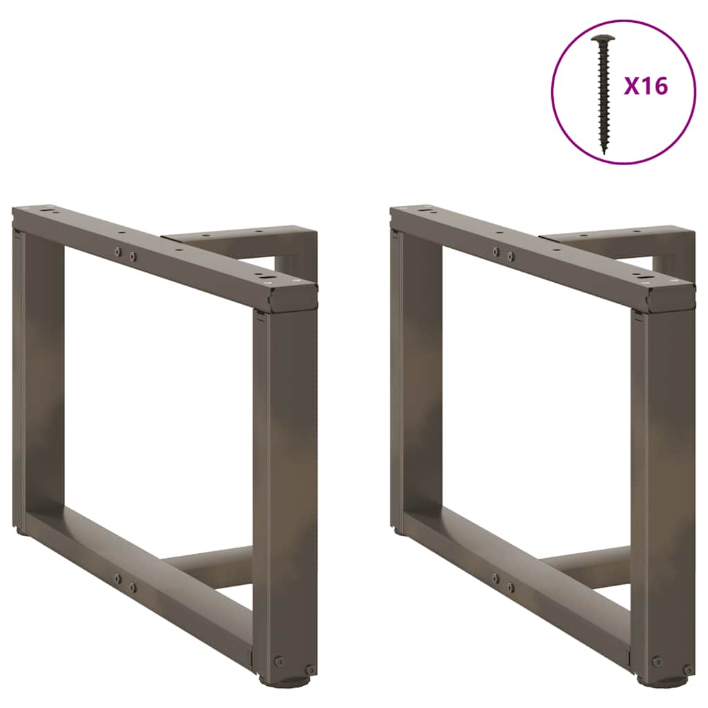 Coffee table legs T-shape 2 pcs. natural steel 60x25x(42-43) cm steel