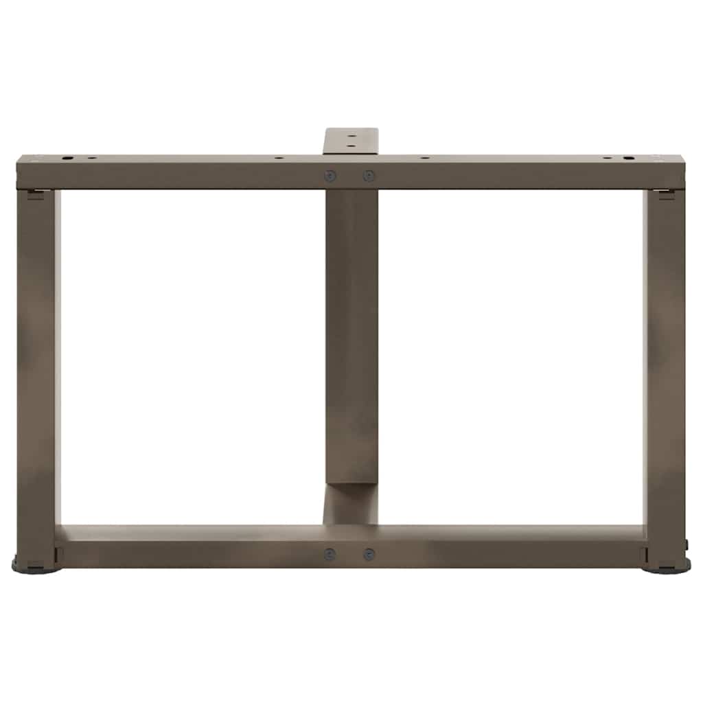 Coffee table legs T-shape 2 pcs. natural steel 60x25x(42-43) cm steel