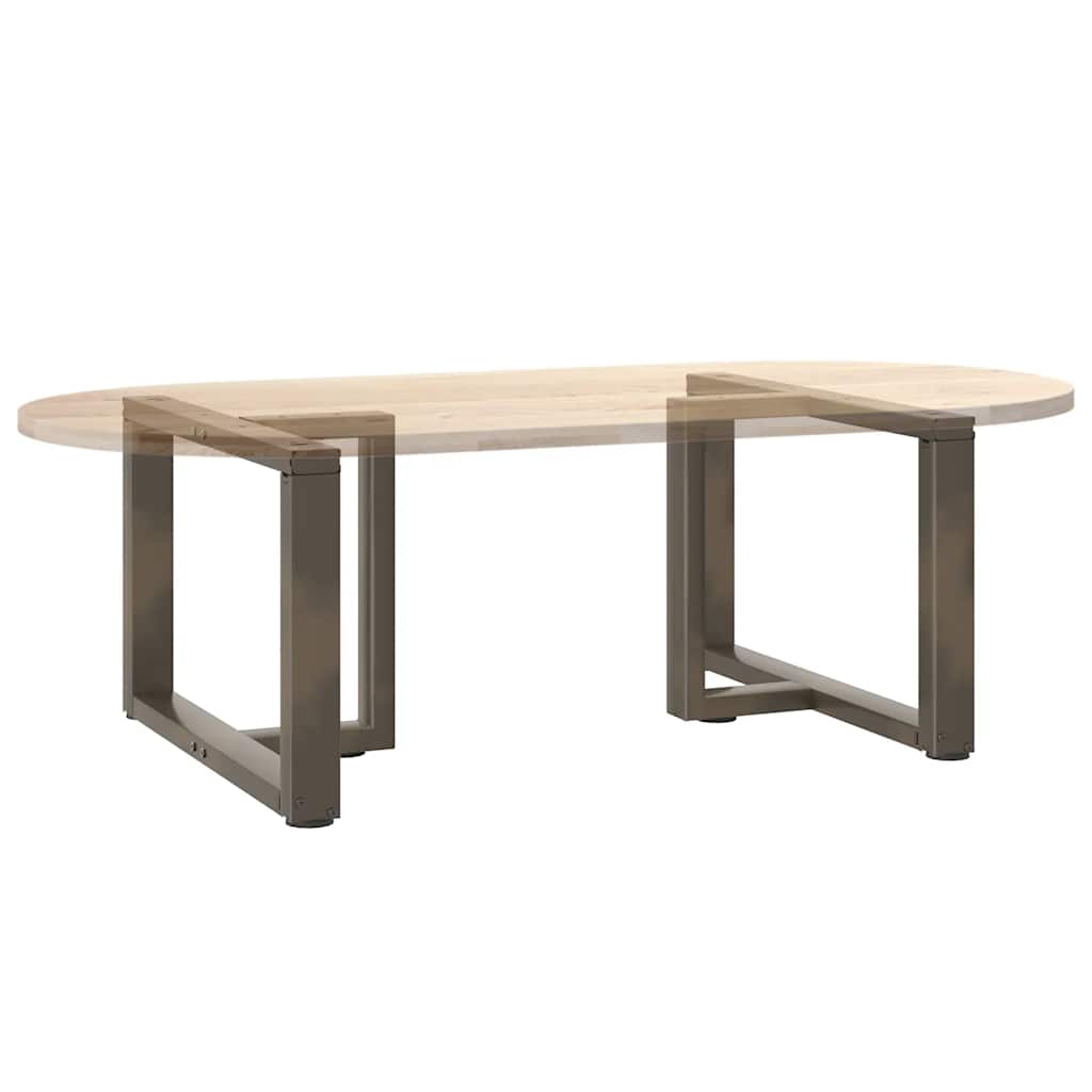 Coffee table legs T-shape 2 pcs. natural steel 60x25x(42-43) cm steel