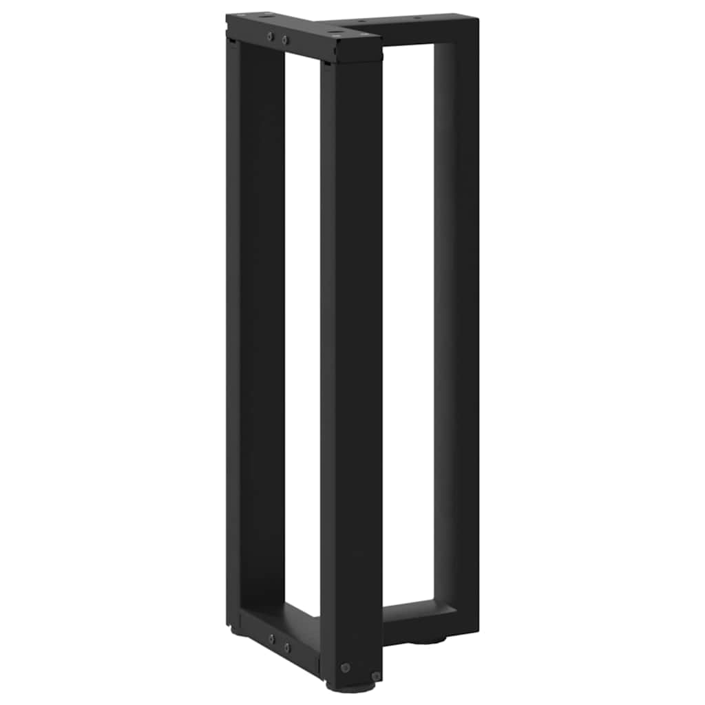 Console table legs T-shape 2 pcs. Black 38x25x(72-73) cm steel