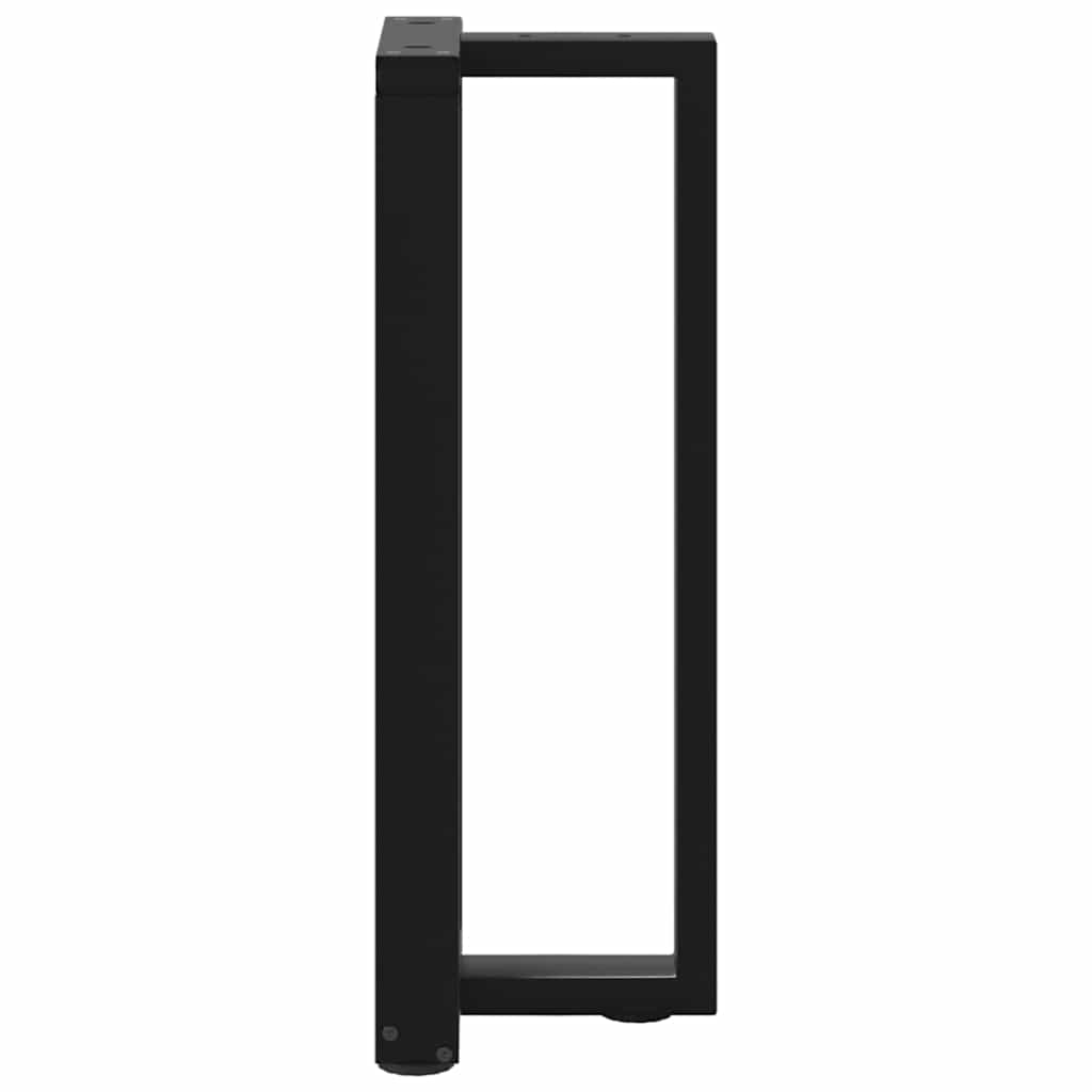 Console table legs T-shape 2 pcs. Black 38x25x(72-73) cm steel