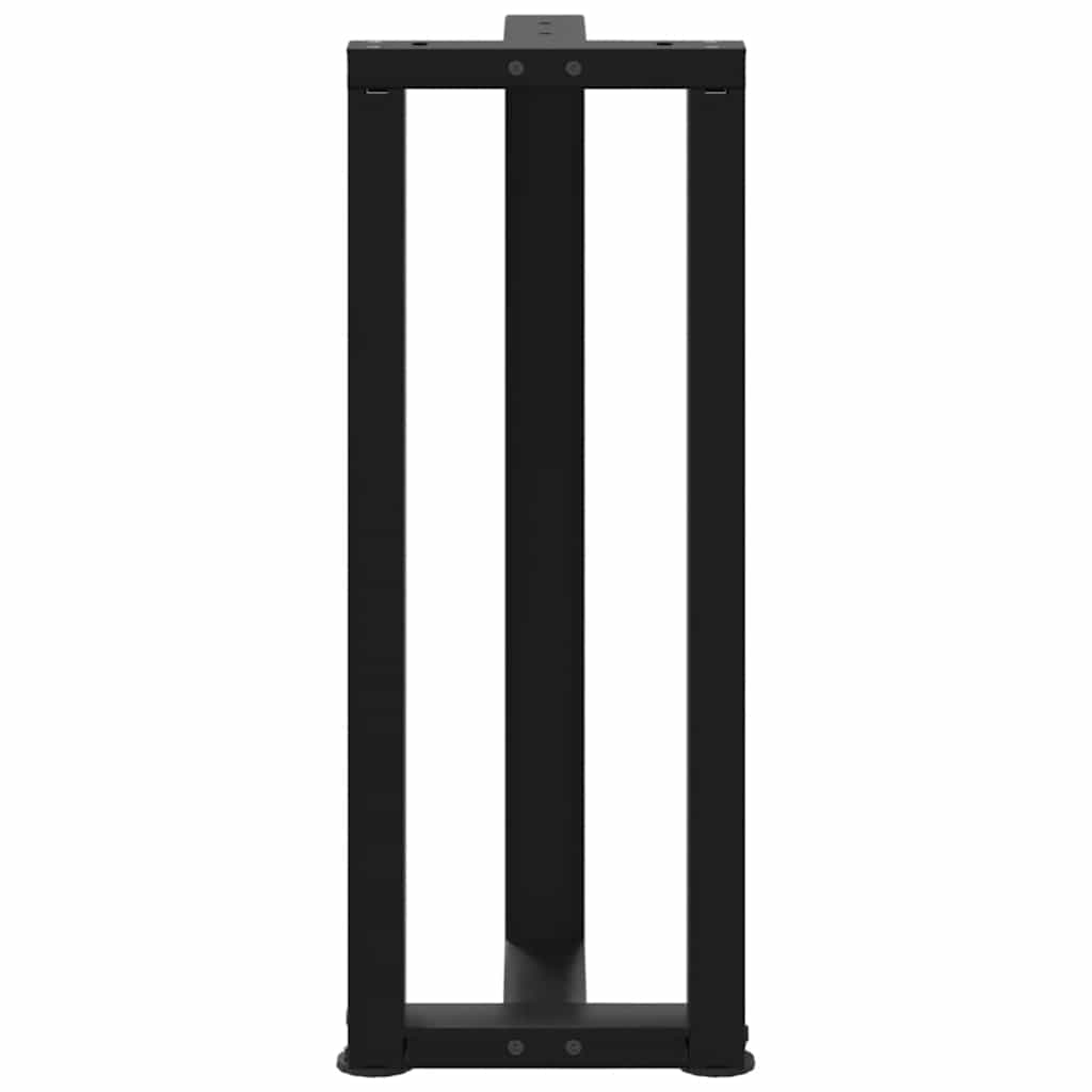 Console table legs T-shape 2 pcs. Black 38x25x(72-73) cm steel