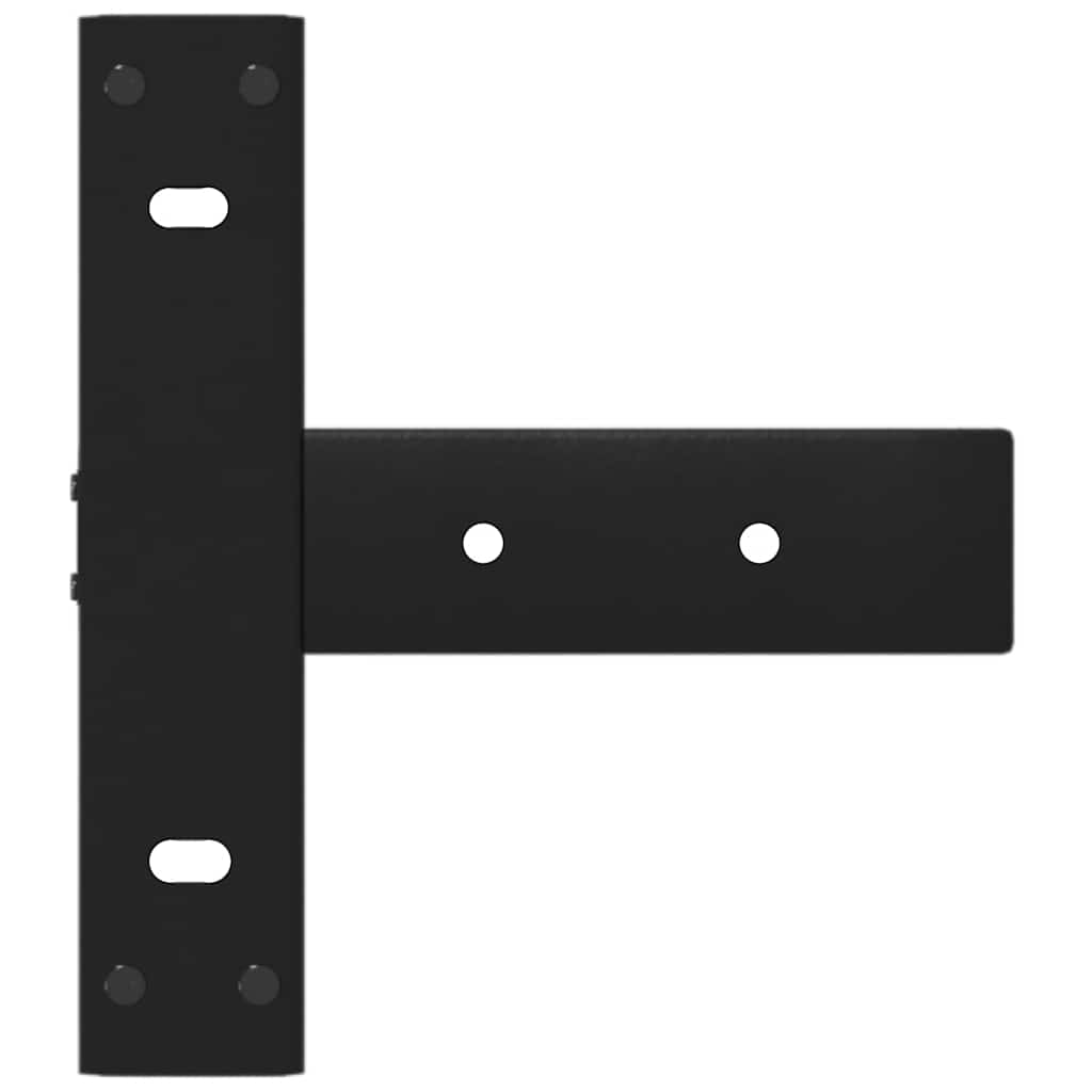Console table legs T-shape 2 pcs. Black 38x25x(72-73) cm steel