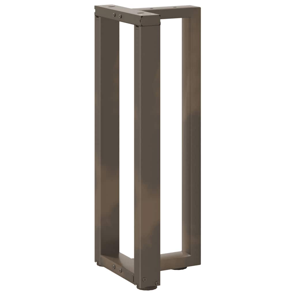 Konsolentischbeine T-Form 2 Stk. Naturstahl 38x25x(72-73) cm