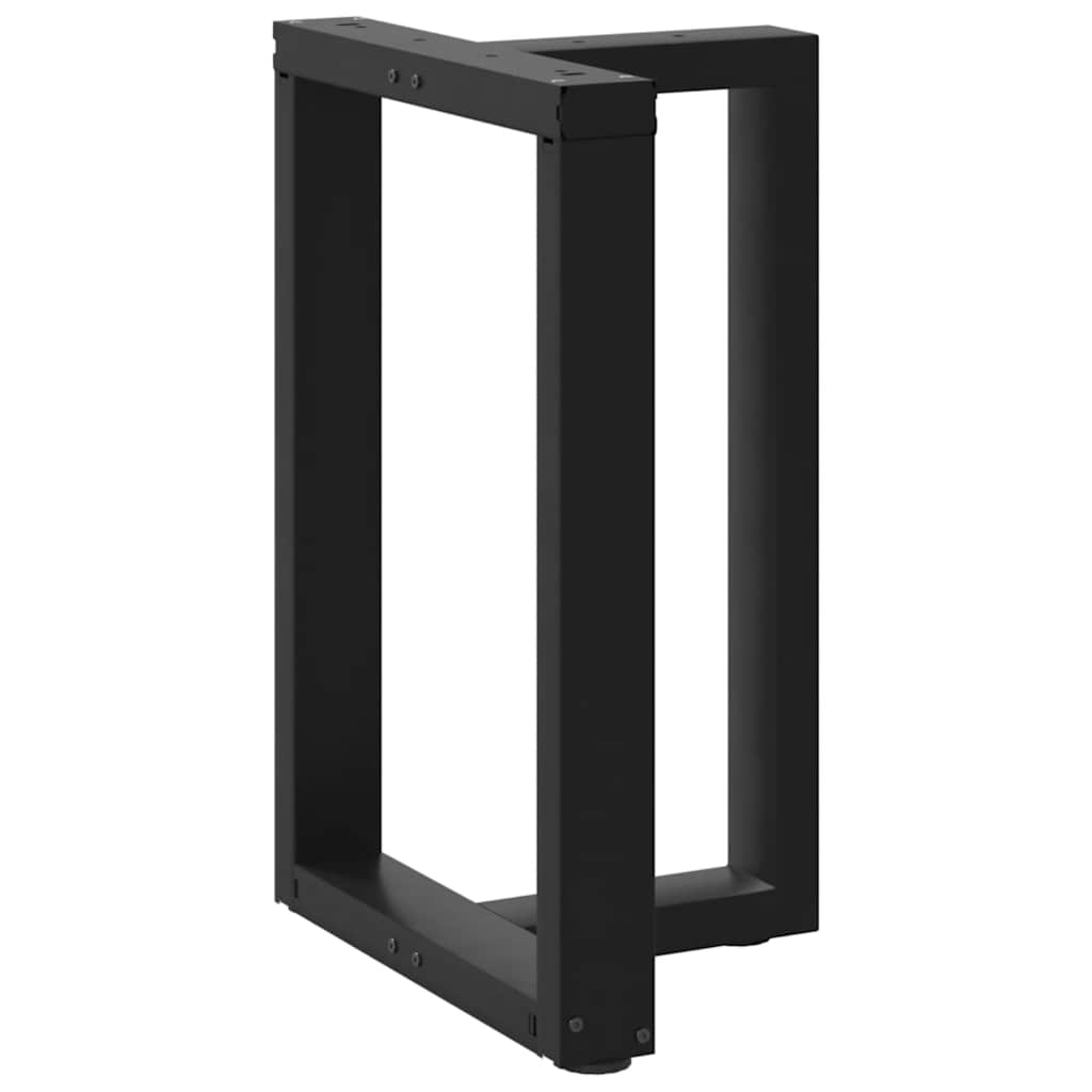 Dining table legs T-shape 2 pcs. Black 50x35x(72-73) cm steel