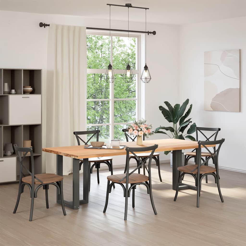 Dining table legs T-shape 2 pcs. Anthracite 60x35x(72-73) cm steel