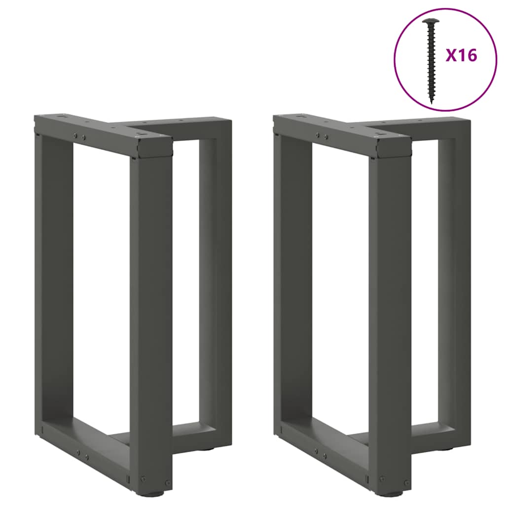 Dining table legs T-shape 2 pcs. Anthracite 60x35x(72-73) cm steel
