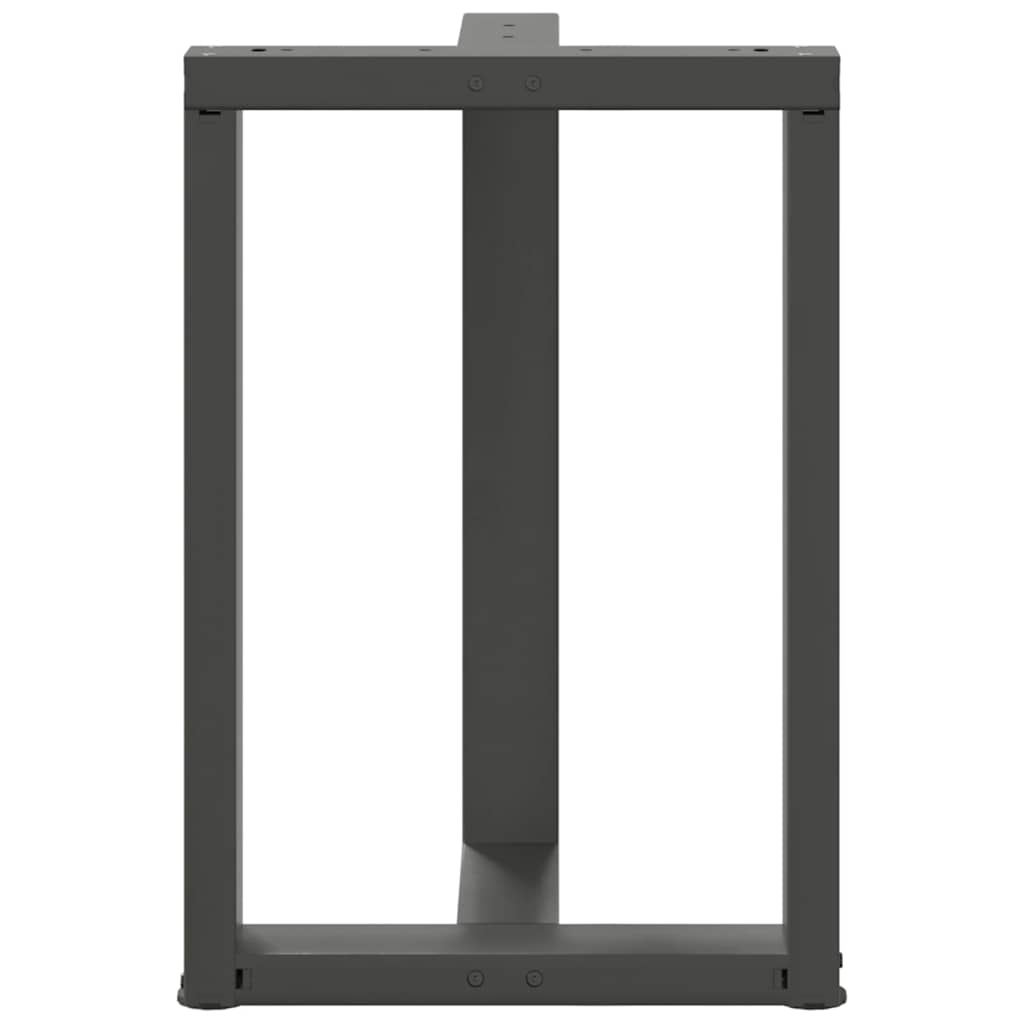 Dining table legs T-shape 2 pcs. Anthracite 60x35x(72-73) cm steel