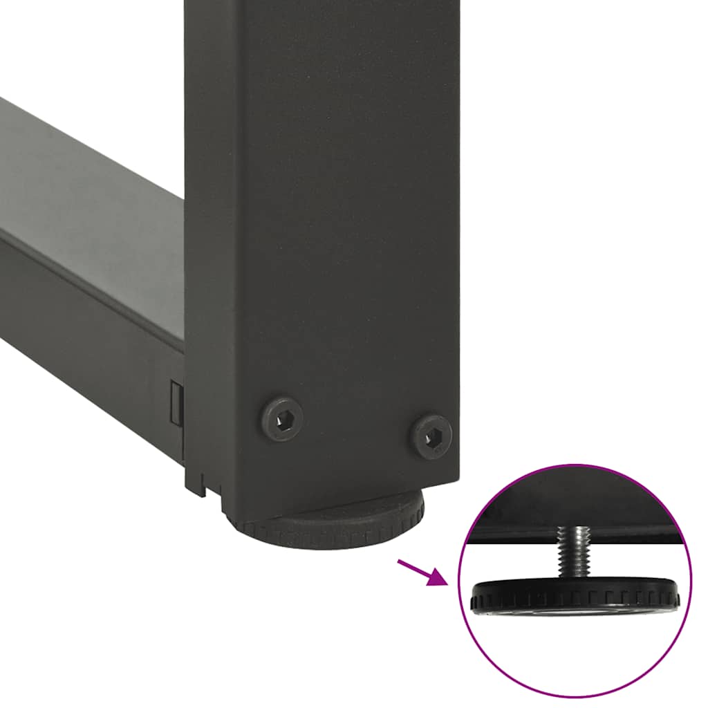 Dining table legs T-shape 2 pcs. Anthracite 60x35x(72-73) cm steel