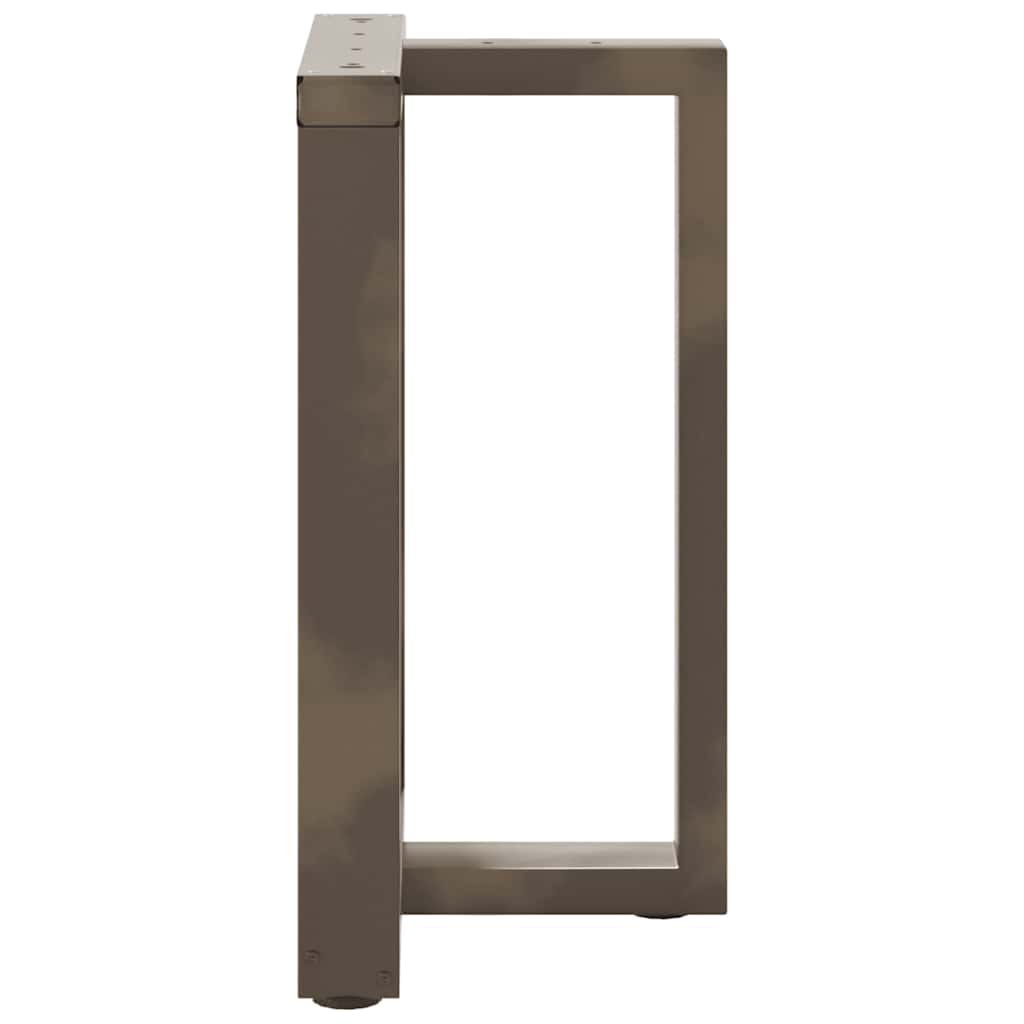 Dining table legs T-shape 2 pcs. Natural steel 60x35x(72-73) cm steel