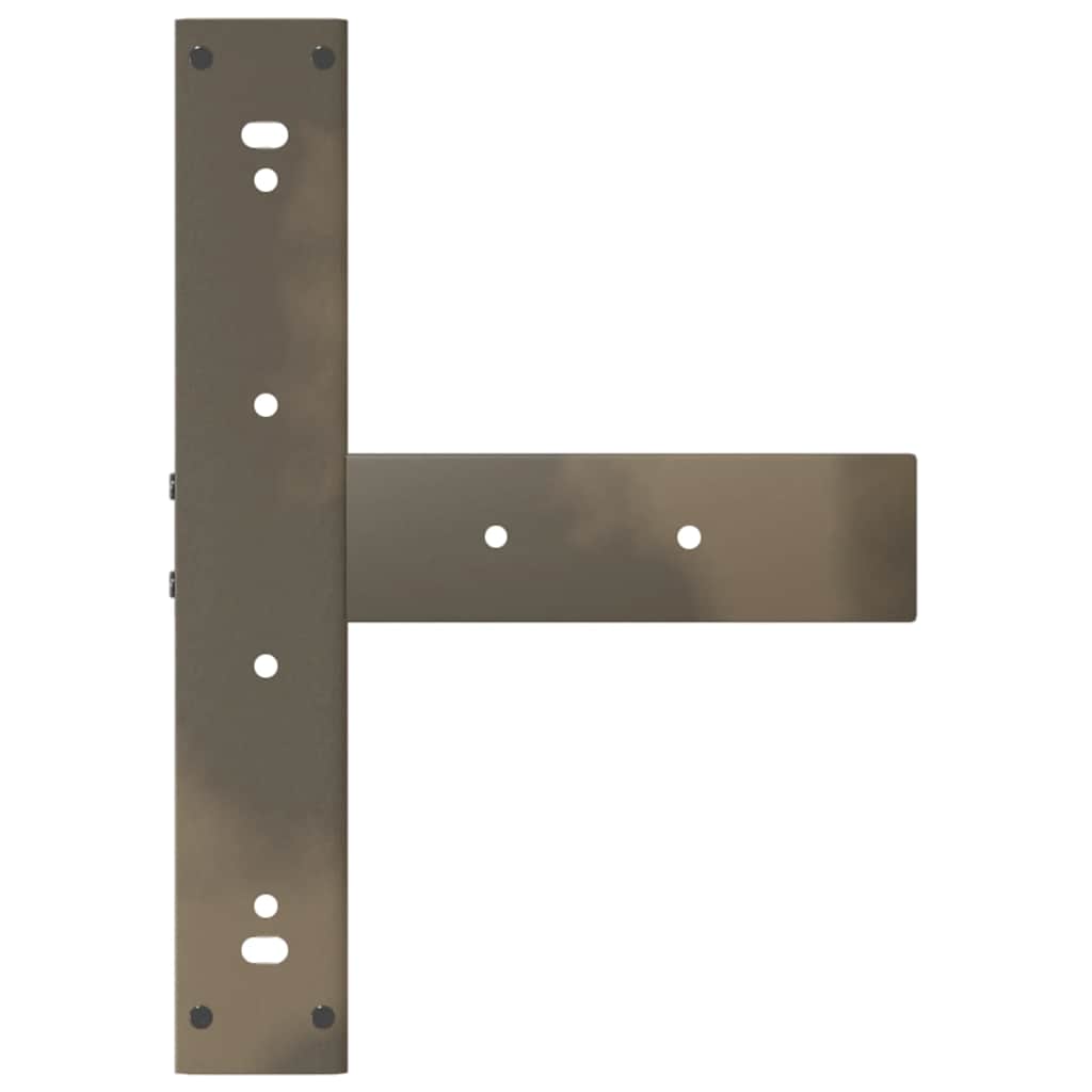 Dining table legs T-shape 2 pcs. Natural steel 60x35x(72-73) cm steel