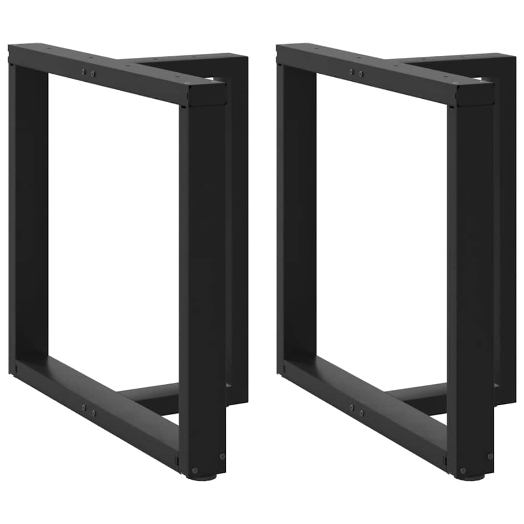 Dining table legs T-shape 2 pcs. Black 80x35x(72-73) cm steel