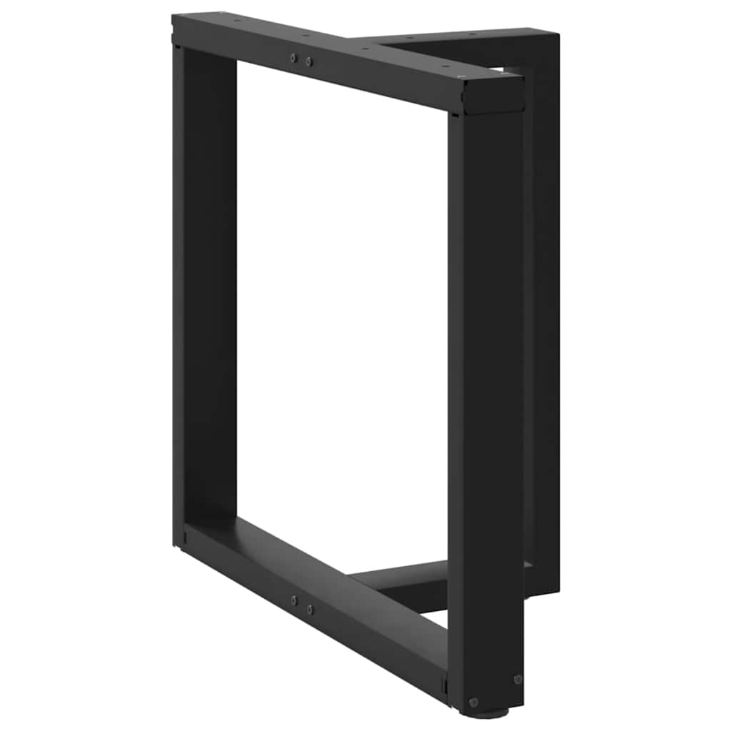 Dining table legs T-shape 2 pcs. Black 80x35x(72-73) cm steel