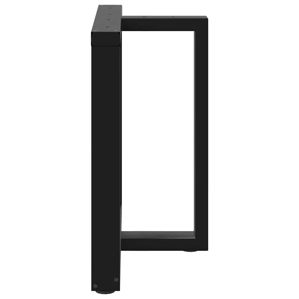 Dining table legs T-shape 2 pcs. Black 80x35x(72-73) cm steel
