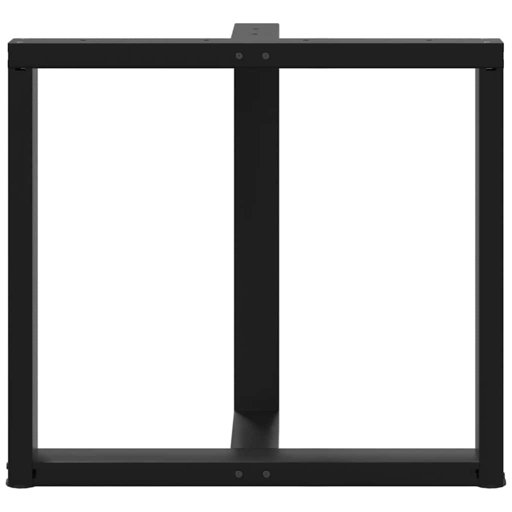 Dining table legs T-shape 2 pcs. Black 80x35x(72-73) cm steel