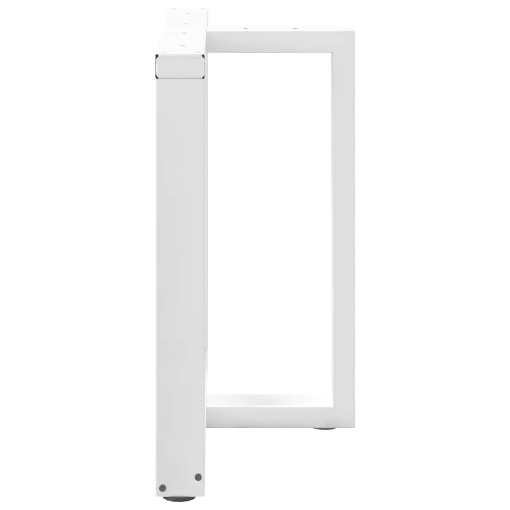 Dining table legs T-shape 2 pcs. White 80x35x(72-73) cm steel