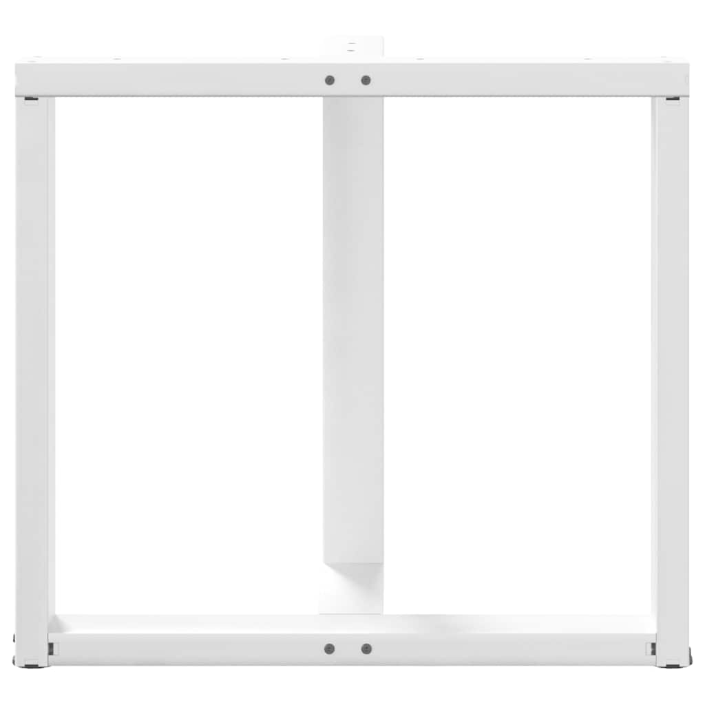 Dining table legs T-shape 2 pcs. White 80x35x(72-73) cm steel