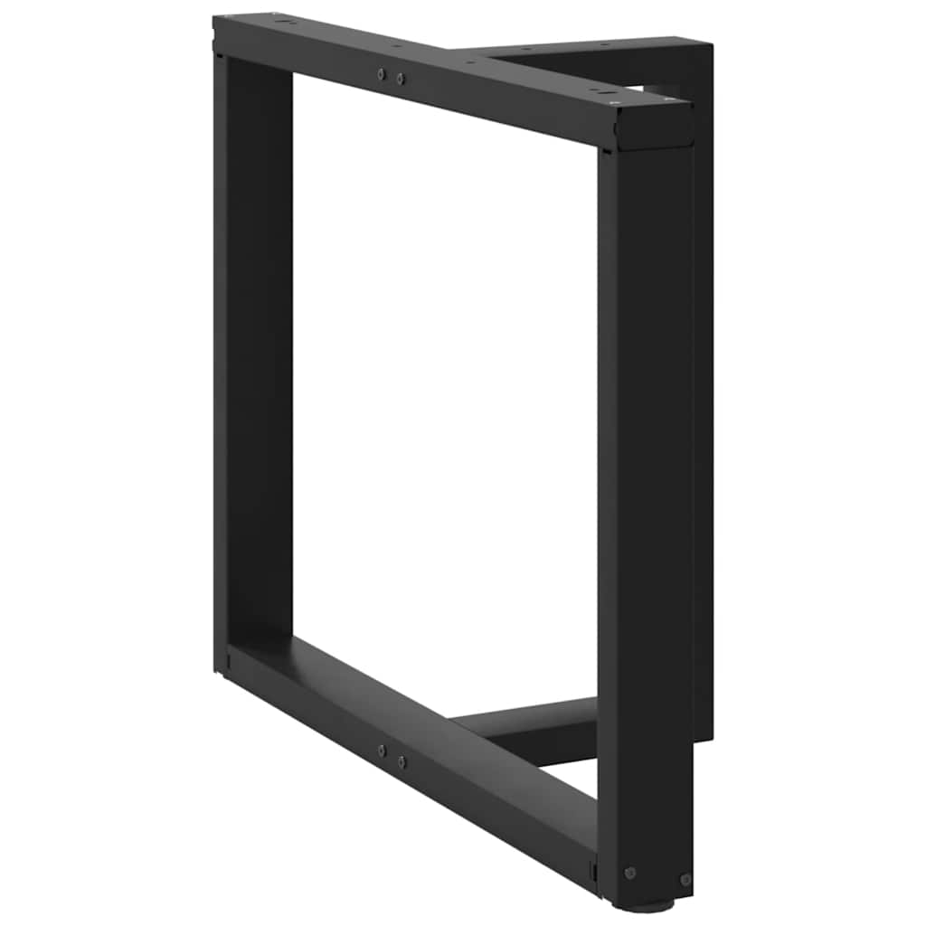 Dining table legs T-shape 2 pcs. Black 90x35x(72-73) cm steel