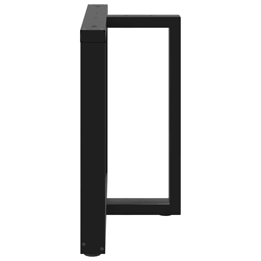 Dining table legs T-shape 2 pcs. Black 90x35x(72-73) cm steel