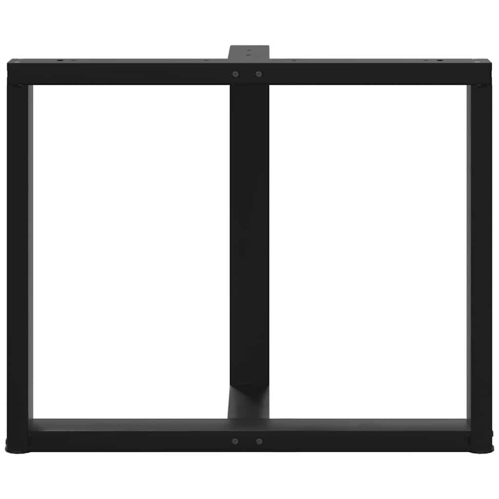 Dining table legs T-shape 2 pcs. Black 90x35x(72-73) cm steel