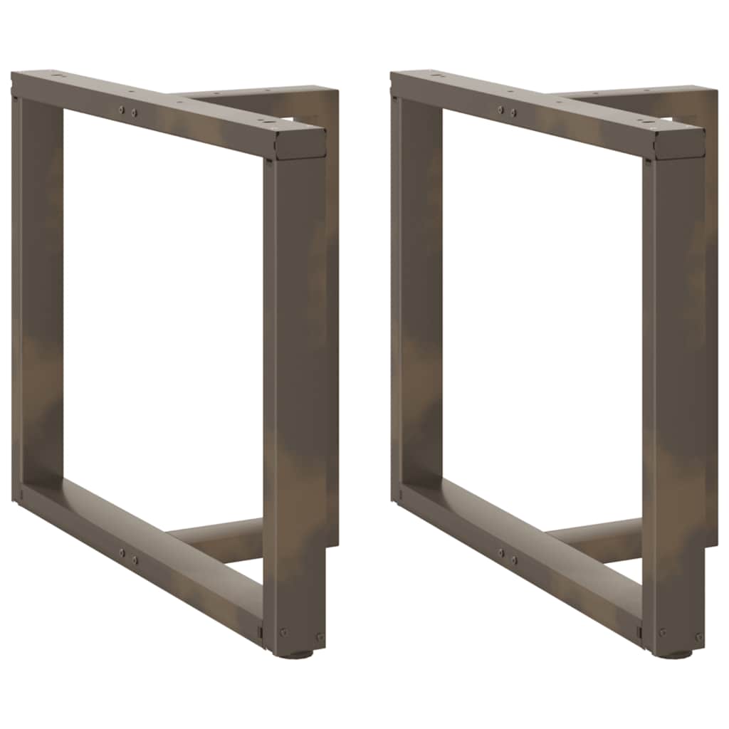 Dining table legs T-shape 2 pcs. Natural steel 90x35x(72-73) cm steel