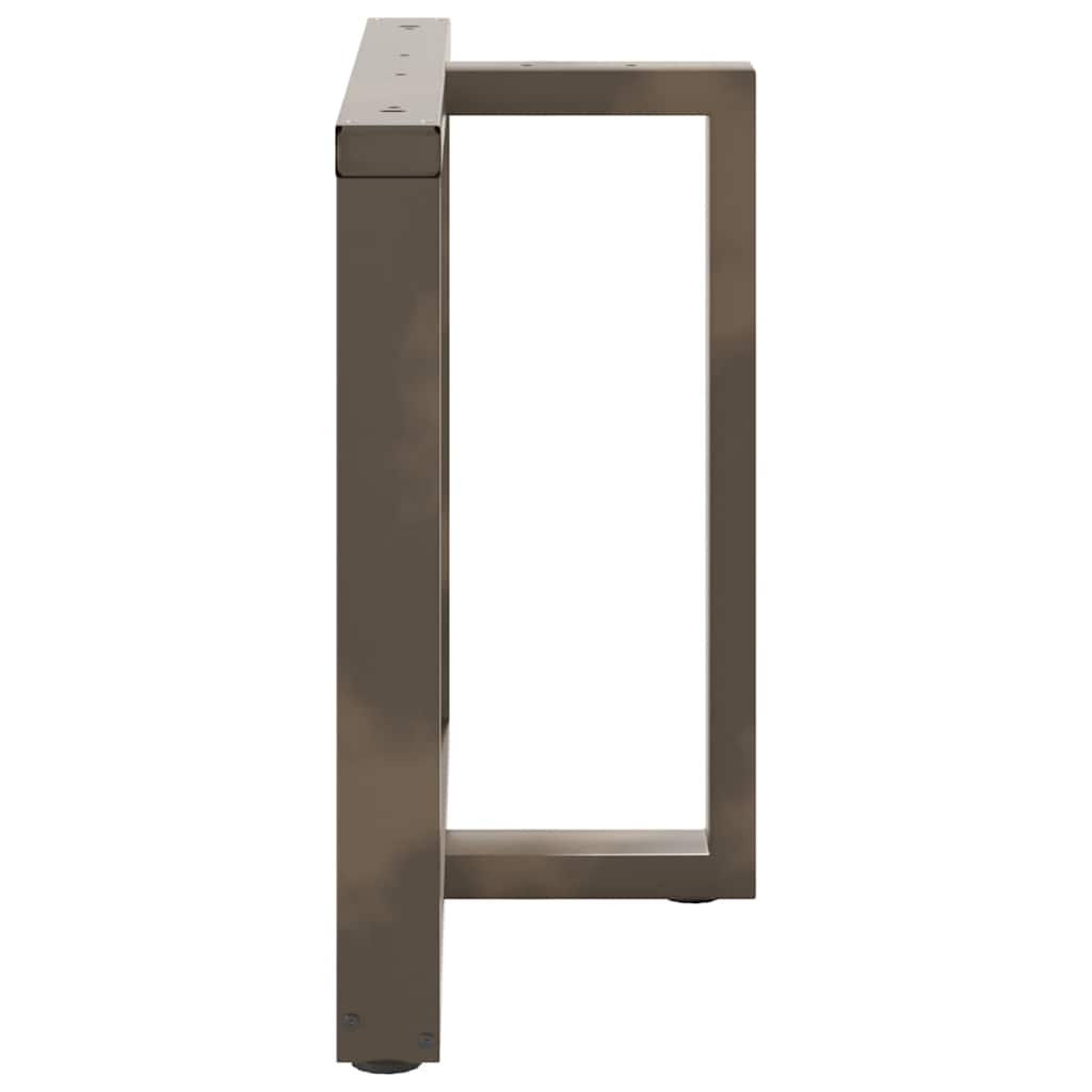 Dining table legs T-shape 2 pcs. Natural steel 90x35x(72-73) cm steel