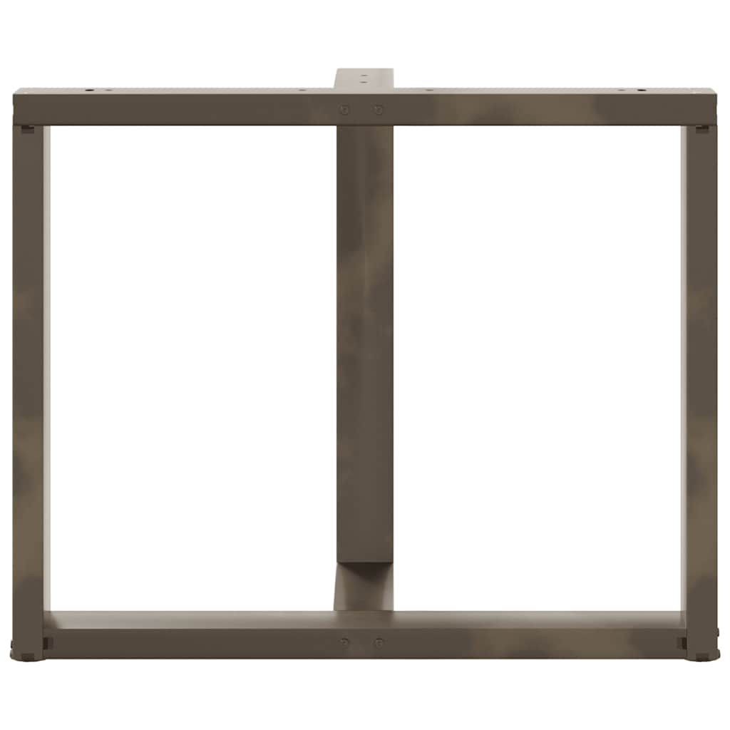 Dining table legs T-shape 2 pcs. Natural steel 90x35x(72-73) cm steel