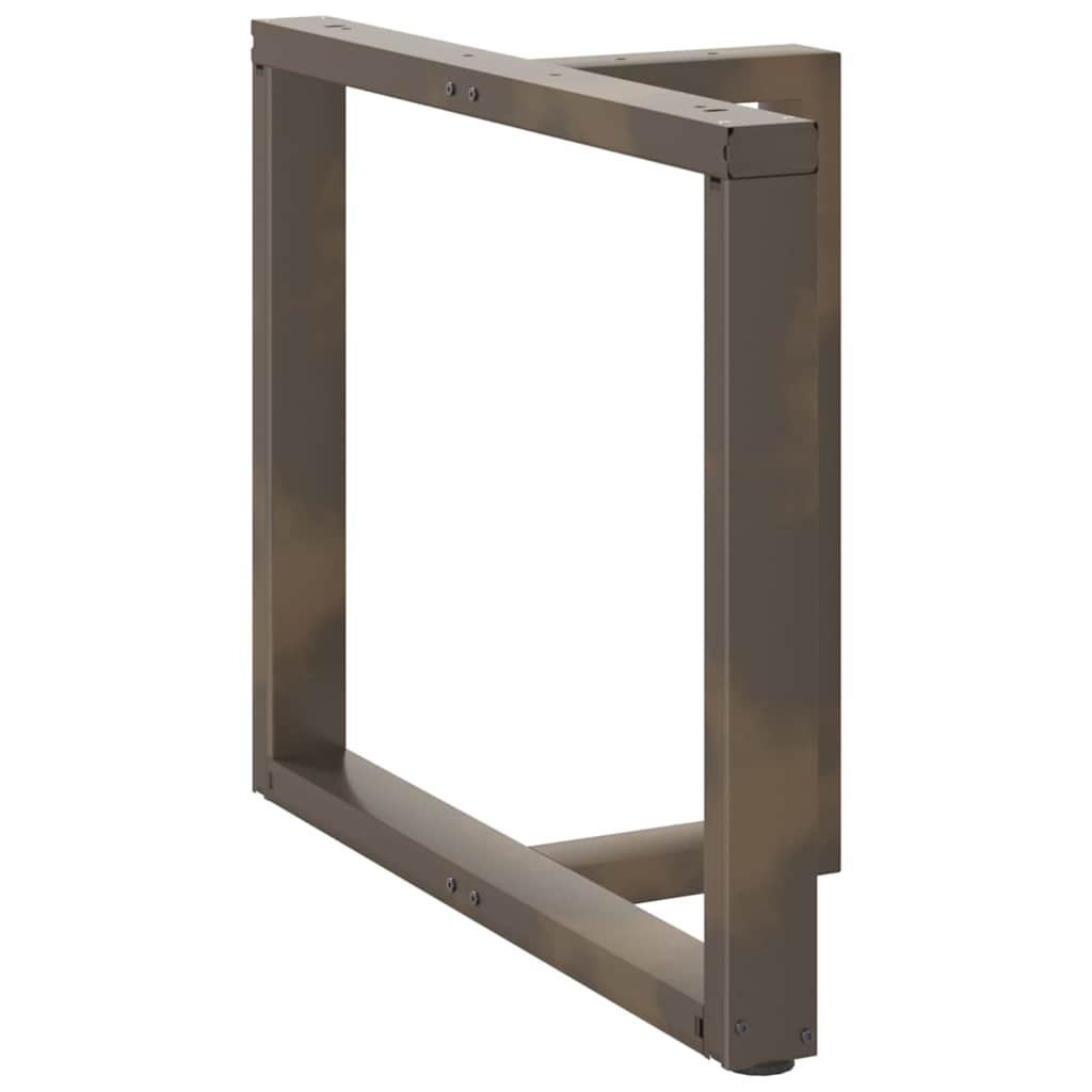 Dining table legs T-shape 2 pcs. Natural steel 100x35x(72-73) cm steel