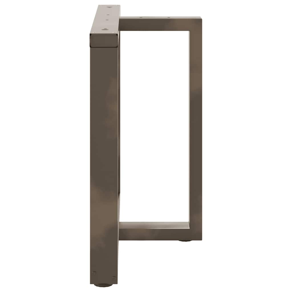 Dining table legs T-shape 2 pcs. Natural steel 100x35x(72-73) cm steel