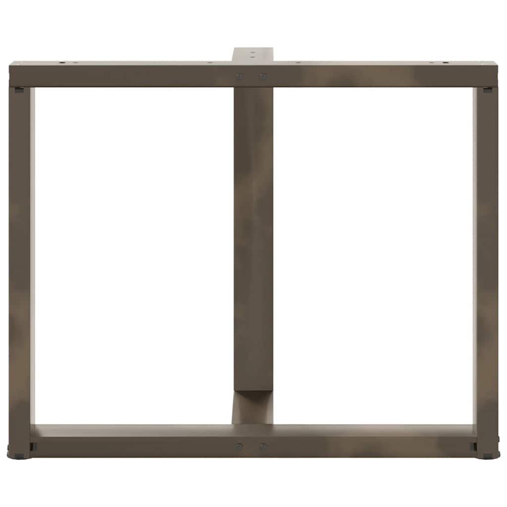 Dining table legs T-shape 2 pcs. Natural steel 100x35x(72-73) cm steel