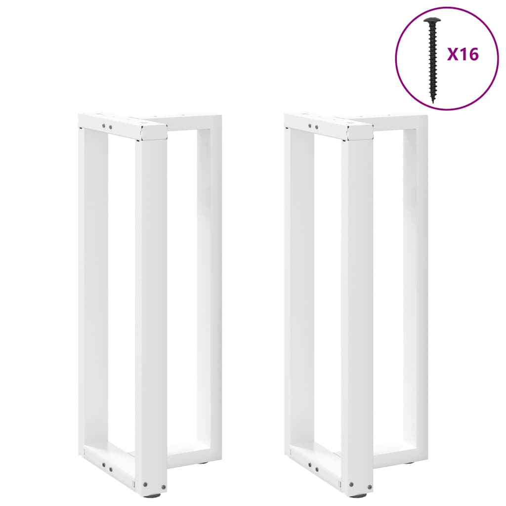 Bar table legs T-shape 2 pcs. White 40x35x(100-101) cm steel