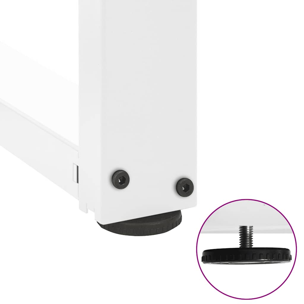 Bar table legs T-shape 2 pcs. White 40x35x(100-101) cm steel