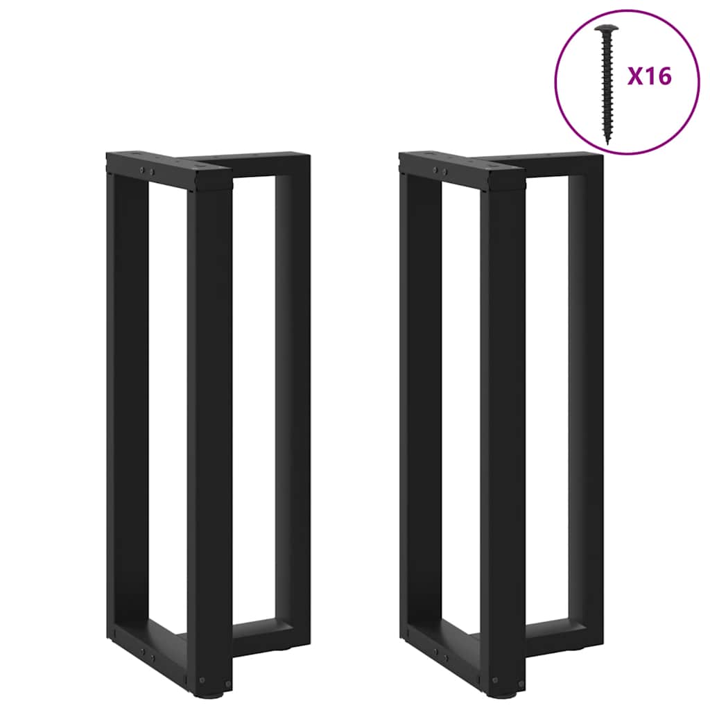 Bar table legs T-shape 2 pcs. Black 50x35x(100-101) cm steel