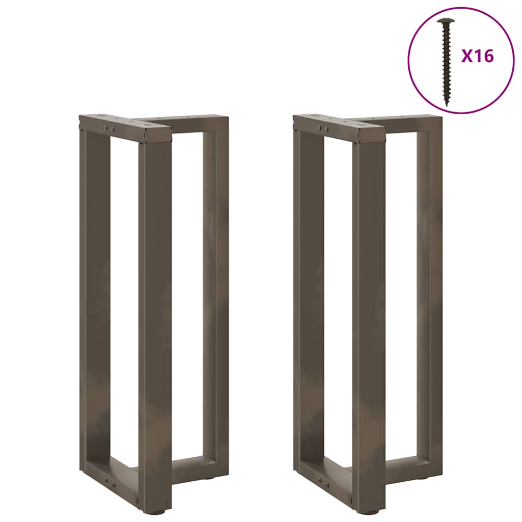 Bar table legs T-shape 2 pcs. Natural steel 50x35x(100-101) cm steel
