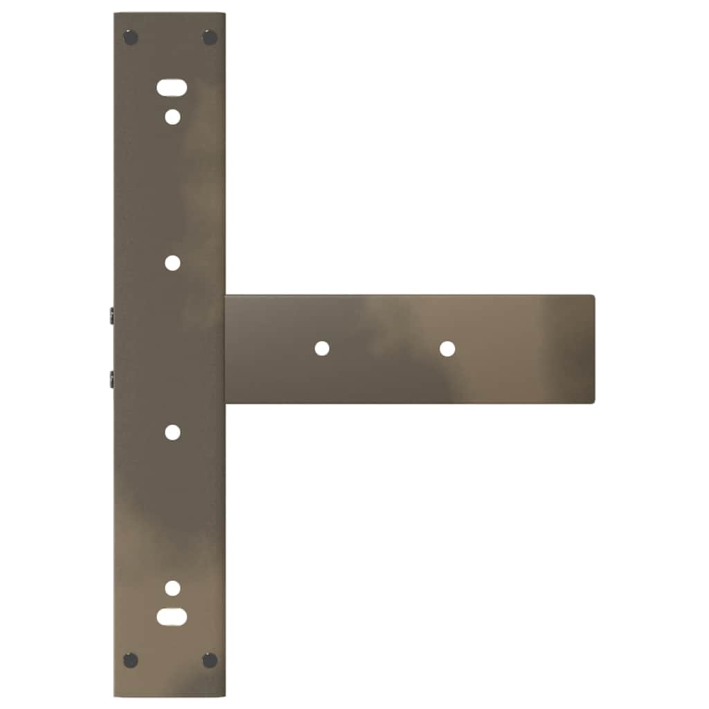 Bar table legs T-shape 2 pcs. Natural steel 50x35x(100-101) cm steel