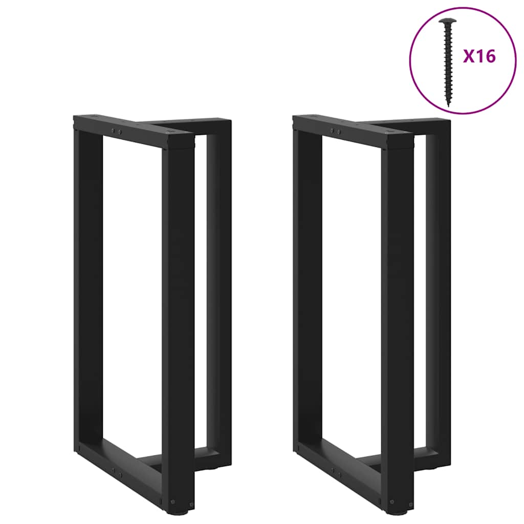 Bar table legs T-shape 2 pcs. Black 60x35x(100-101) cm steel
