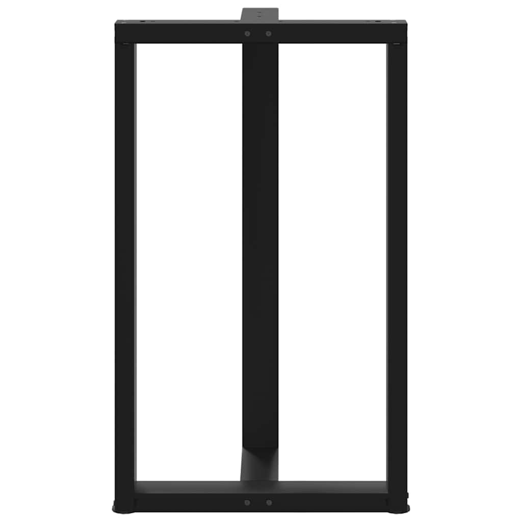 Bar table legs T-shape 2 pcs. Black 60x35x(100-101) cm steel