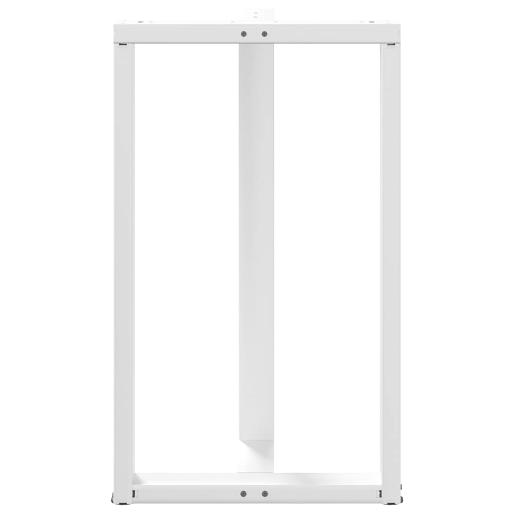 Bar table legs T-shape 2 pcs. White 60x35x(100-101) cm steel