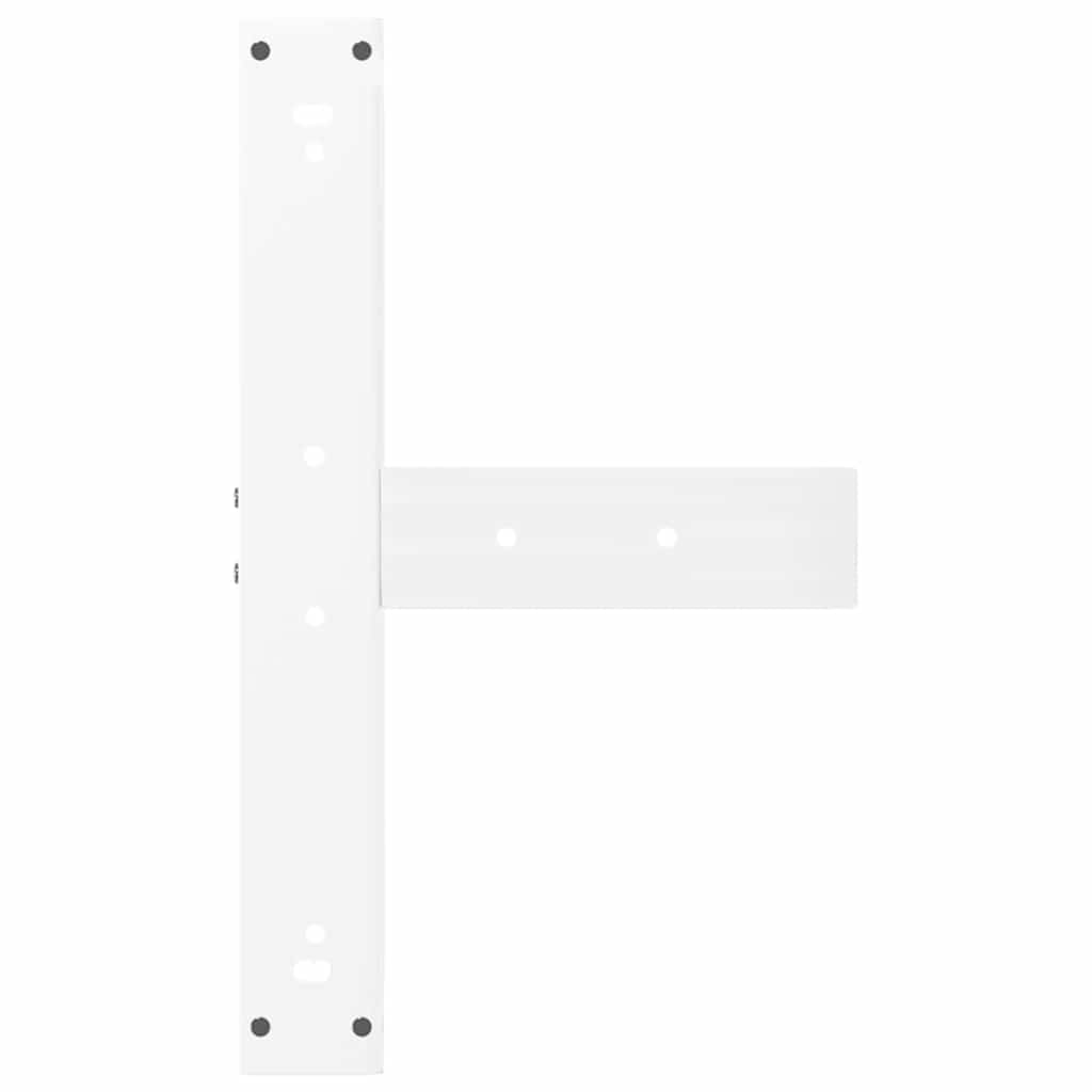 Bar table legs T-shape 2 pcs. White 60x35x(100-101) cm steel