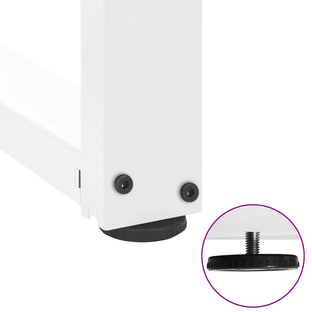 Bar table legs T-shape 2 pcs. White 60x35x(100-101) cm steel