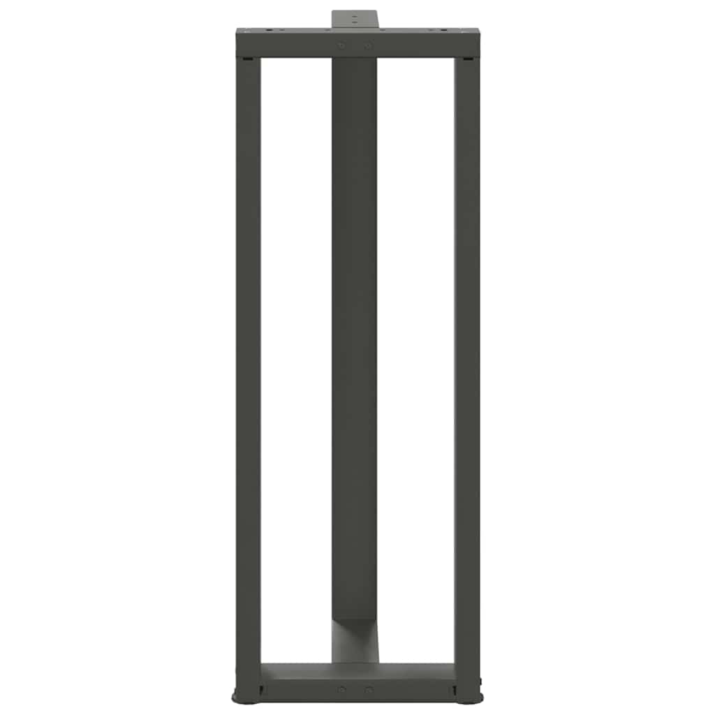 Bar table legs T-shape 2 pcs. Anthracite 50x35x(110-111) cm steel